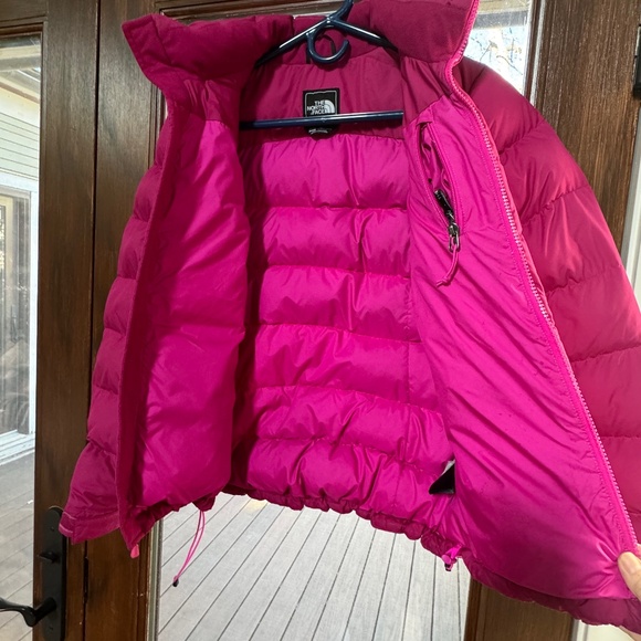 The North Face 700 Puffer Down Jacket Pink Red Womens Small Coat Insulated Ski - Picture 2 of 12